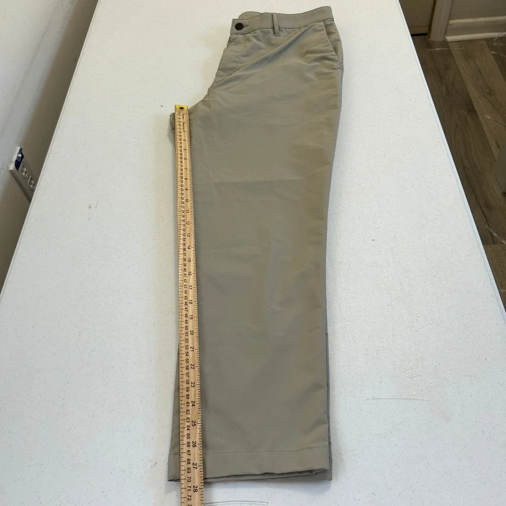 Banana Republic Mens Performance Chino Pants Khaki Tan 36x30 Straight Leg